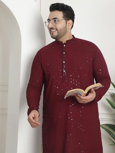 Sojanya Plus (منذ عام 1958) للرجال القطن المطرز Long Kurta in Saudi Arabia