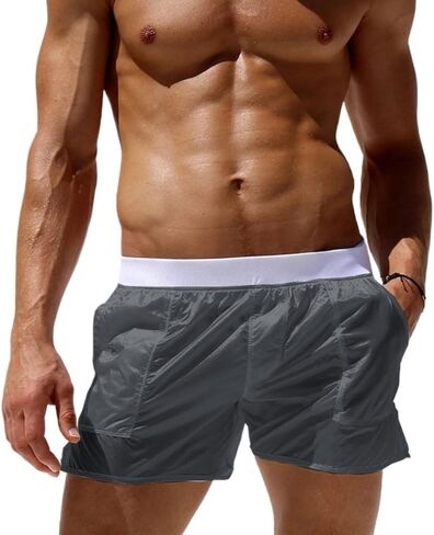 PetPhindU Men's Swim Trunks Board Shorts Summer Quick Dry Swimsuits Unlined Transparent Bathing Suit in Saudi Arabia