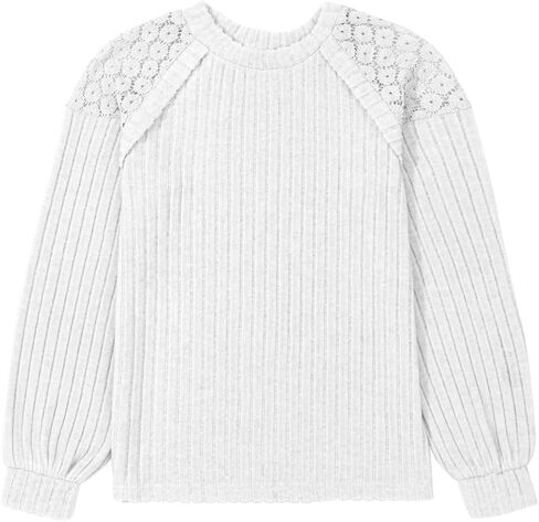 blibean Tween Girls Fall Shirts Long Sleeve Lace Tops Size 6-15 Years in Saudi Arabia