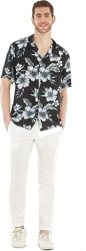 Couple Matching Hawaiian Luau Aloha Shirt Poncho Dress in Rafelsia Patterns 2 Colors in Saudi Arabia