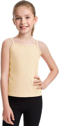 Auranso Girls Undershirts Toddler Cami Camisole Adjustable Straps Sleeveless Cotton Tank Tops for Girls in Saudi Arabia