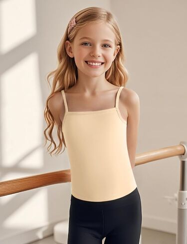 Auranso Girls Undershirts Toddler Cami Camisole Adjustable Straps Sleeveless Cotton Tank Tops for Girls in Saudi Arabia