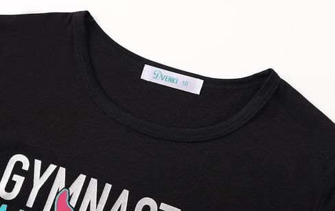 الفتيات قصيرة الأكمام تي شيرت قمم الصيف للأطفال جميل الوجه الوجه crewneck المحملات الحجم 6-18 in Kuwait