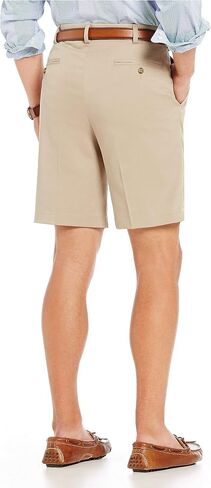 Roundtree & Yorke Big & Tall Pleated Washed Cotton 9" Inseam Shorts in Kuwait
