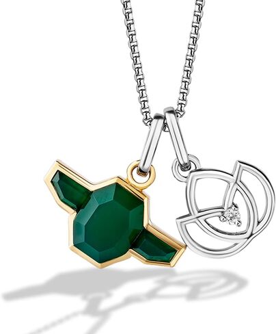 Jewellilili Star Wars ™ Fine Jewelry The Jedi ™ Master Women's Pendant Diamond Accent Greenمار الفضية in Saudi Arabia
