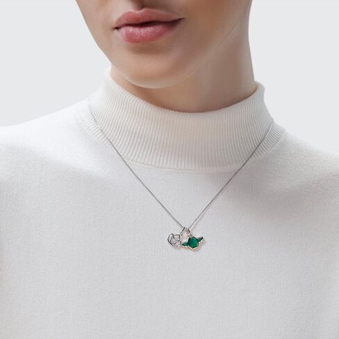 Jewellilili Star Wars ™ Fine Jewelry The Jedi ™ Master Women's Pendant Diamond Accent Greenمار الفضية in Saudi Arabia