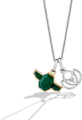 Jewellilili Star Wars ™ Fine Jewelry The Jedi ™ Master Women's Pendant Diamond Accent Greenمار الفضية in Saudi Arabia