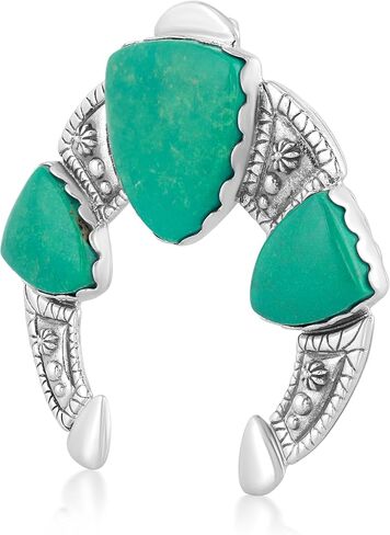 American West Jewelry Sterling Silver Women's Pendant Enhancer Choice of Gemstone Color Naja Design in Saudi Arabia