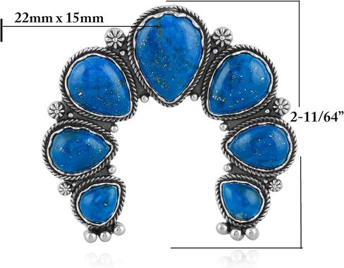 American West Jewelry Sterling Gemstone Large Naja Pendant Enhancer in Saudi Arabia