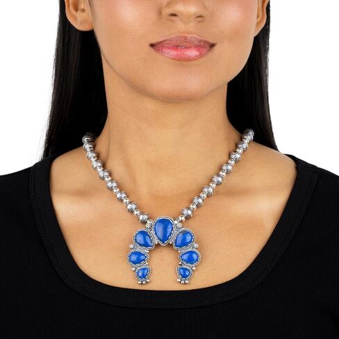 American West Jewelry Sterling Gemstone Large Naja Pendant Enhancer in Saudi Arabia
