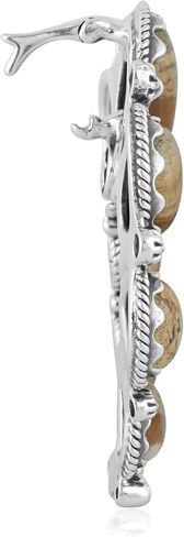 American West Jewelry Sterling Gemstone Large Naja Pendant Enhancer in Saudi Arabia