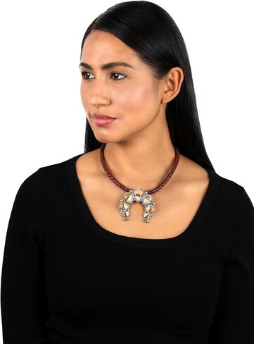American West Jewelry Sterling Gemstone Large Naja Pendant Enhancer in Saudi Arabia