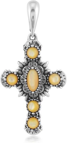 المجوهرات الغربية الأمريكية Gemstone Gemstone Sterling Silver Cross Enhancer in Saudi Arabia