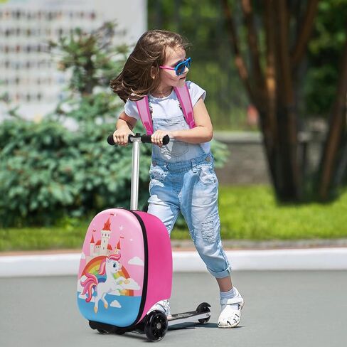 حقيبة Vlive Scooter ، Kid Carry on Luggage Scooter ، يركب الأطفال على الأمتعة للفتيات ، الأمتعة للأطفال (يونيكورن) in Saudi Arabia