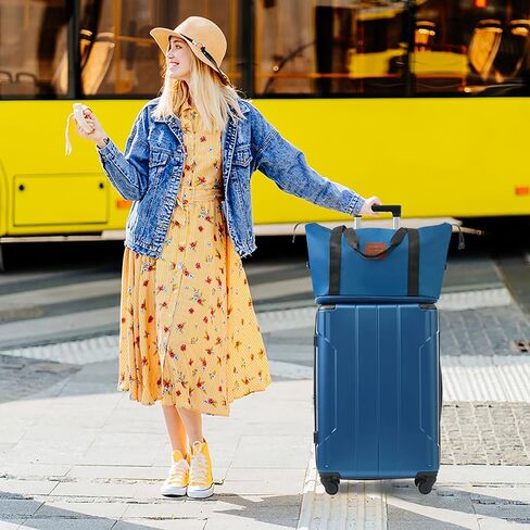 Merax Luggage مجموعة من 3 قطع من الصلبة مع عجلات سبينر حقيبة خفيفة الوزن مع حراس الزاوية (الأسود البني ، 20/24/28) in Kuwait