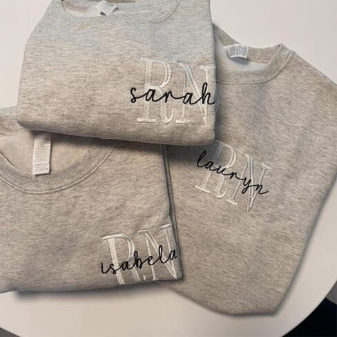 GODMERCH Personalized Nurse Quarter Zip Sweatshirt, Custom Embroidered Nurse Sweatshirt, RN Sweatshirts Gift for Nurses in Saudi Arabia
