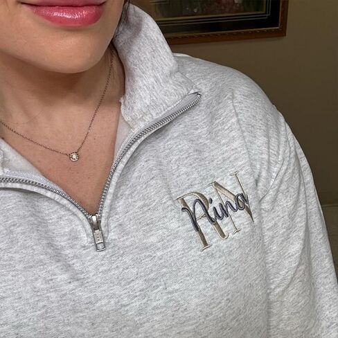 GODMERCH Personalized Nurse Quarter Zip Sweatshirt, Custom Embroidered Nurse Sweatshirt, RN Sweatshirts Gift for Nurses in Saudi Arabia