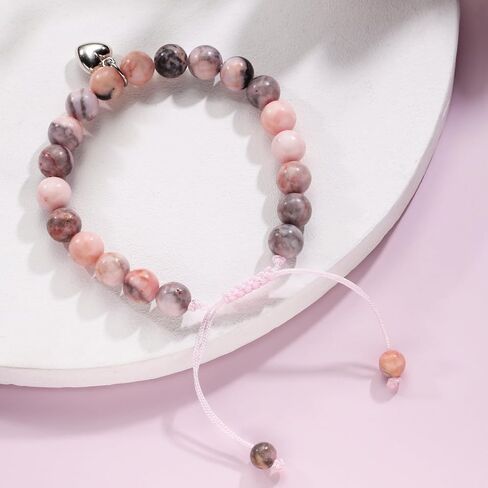 16th Birthday Gift for Girl – Handmade Beaded Bracelet with Heart Charm – Sweet 16 Bracelet Gift for Daughter, Niece, Granddaughter – Comes with Gift Card – Inspirational Bracelet in Saudi Arabia
