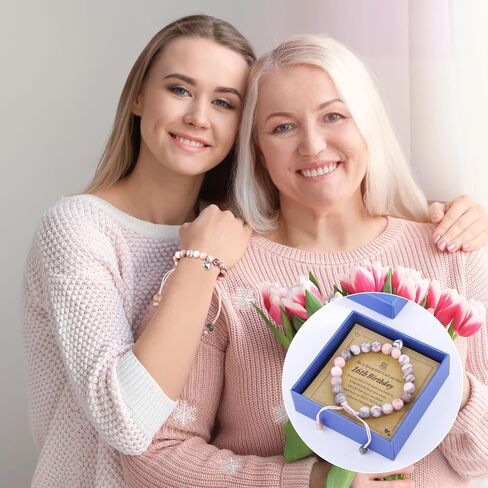 16th Birthday Gift for Girl – Handmade Beaded Bracelet with Heart Charm – Sweet 16 Bracelet Gift for Daughter, Niece, Granddaughter – Comes with Gift Card – Inspirational Bracelet in Saudi Arabia