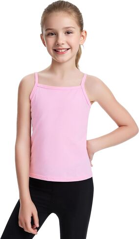Auranso Girls Undershirts Toddler Cami Camisole Adjustable Straps Sleeveless Cotton Tank Tops for Girls in Saudi Arabia