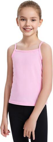 Auranso Girls Undershirts Toddler Cami Camisole Adjustable Straps Sleeveless Cotton Tank Tops for Girls in Saudi Arabia