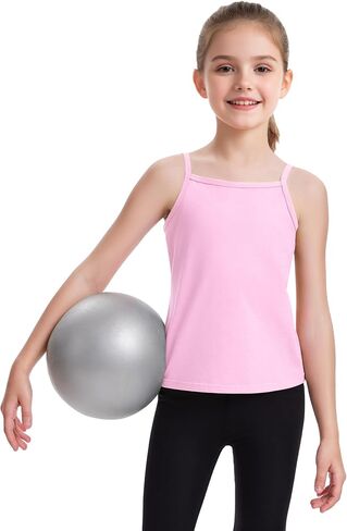 Auranso Girls Undershirts Toddler Cami Camisole Adjustable Straps Sleeveless Cotton Tank Tops for Girls in Saudi Arabia