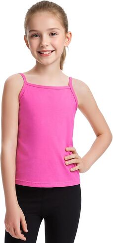 Auranso Girls Undershirts Toddler Cami Camisole Adjustable Straps Sleeveless Cotton Tank Tops for Girls in Saudi Arabia