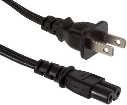 Universal AC Cord Replacement for PS5 Power Cord IEC320 C7 to NEMA 1-15P for PS4, Xbox Series X/S, LED LCD TV, Monitors, Sound Bars 18 AWG 2 Prong Connector-Lifetime Wty (3 ft) in Kuwait