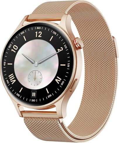 Fitpolo Smart Watch for Women ، 1.3 "AMOLED TOUCH SCREEDS TRACKER ، إجراء مكالمات/إجابة ، شاشة SPO2 معدل ضربات القلب ، IP68 مقاوم للماء ، تتبع نشاط النوم الذكي للهواتف Android iPhone (الأرجواني) in Kuwait