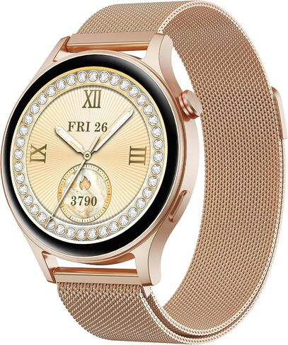 Fitpolo Smart Watch for Women,1.3" AMOLED Touchscreen Fitness Tracker, Make/Answer Calls, Heart Rate SpO2 Monitor, 3ATM Waterproof, Sleep & Activity Tracking Smartwatch for Android Phones iPhone in Saudi Arabia