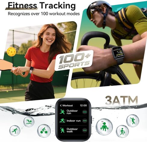Smart Watches for Women Android & iPhone, Alexa Built-in, 1.8" Fitness Tracker with Answer/Make Calls, IP68 Waterproof Fitness Watch,Heart Rate, Sleep, SpO2 Monitor,Pedometer, Pink in Saudi Arabia
