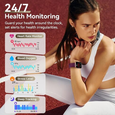 Smart Watches for Women Android & iPhone, Alexa Built-in, 1.8" Fitness Tracker with Answer/Make Calls, IP68 Waterproof Fitness Watch,Heart Rate, Sleep, SpO2 Monitor,Pedometer, Pink in Saudi Arabia