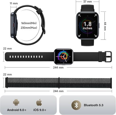 Smart Watches for Women Android & iPhone, Alexa Built-in, 1.8" Fitness Tracker with Answer/Make Calls, IP68 Waterproof Fitness Watch,Heart Rate, Sleep, SpO2 Monitor,Pedometer, Pink in Saudi Arabia
