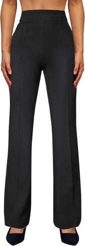 Womens High Waist Dress Work Pants Stretchy Casual Business Office Slacks Bootcut Flare Trousers in Saudi Arabia