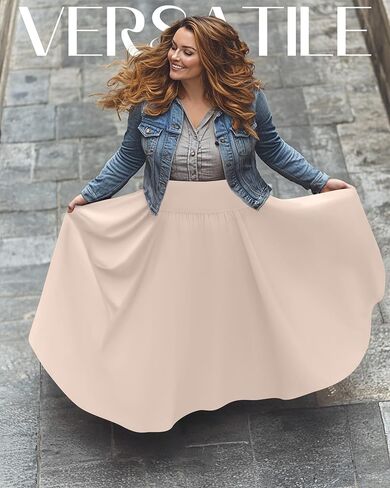 Ficerd 3 Pack Plus Size Maxi Long Skirts for Curvy Women, Ankle Length a Line Pleated High Waisted Summer Skirts with Pocket in Saudi Arabia