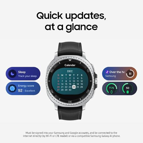 Samsung Galaxy Watch 8 Classic 46mm Bluetooth Smartwatch + Gift Card ، تصميم الوسائد ، الإطار الدوار ، زر سريع ، تدريب النوم ، مدرب الجري ، Black [الإصدار الأمريكي ، ضمان 2 سنة] in Saudi Arabia