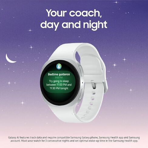 Samsung Galaxy Watch 8 (2025), Graphite, 40mm, Bluetooth Smartwatch | Cushion Design, Fitness Tracker, Sleep Coaching, Running Coach, Energy Score, Heart Rate Tracking [US Version, 2 Yr Warranty] in Kuwait