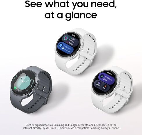 Samsung Galaxy Watch 8 (2025), Graphite, 40mm, Bluetooth Smartwatch | Cushion Design, Fitness Tracker, Sleep Coaching, Running Coach, Energy Score, Heart Rate Tracking [US Version, 2 Yr Warranty] in Kuwait