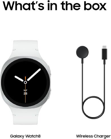Samsung Galaxy Watch 8 (2025), Graphite, 40mm, Bluetooth Smartwatch | Cushion Design, Fitness Tracker, Sleep Coaching, Running Coach, Energy Score, Heart Rate Tracking [US Version, 2 Yr Warranty] in Kuwait
