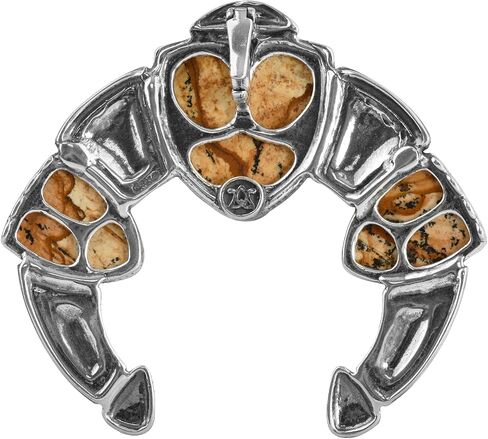 American West Jewelry Sterling Silver Women's Pendant Enhancer Choice of Gemstone Color Naja Design in Saudi Arabia