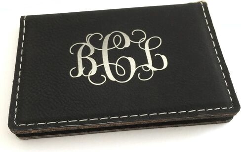 Monogram Keychain Wallet Wallet حامل فوكس جلد مخصص in Kuwait
