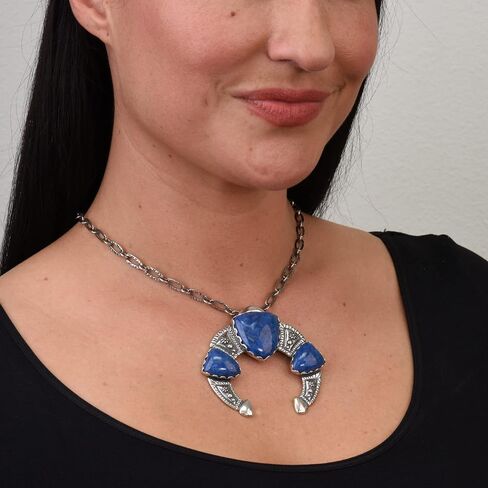 American West Jewelry Sterling Silver Women's Pendant Enhancer Choice of Gemstone Color Naja Design in Saudi Arabia