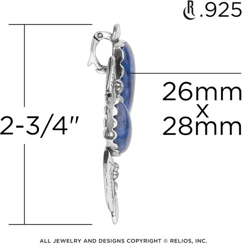 American West Jewelry Sterling Silver Women's Pendant Enhancer Choice of Gemstone Color Naja Design in Saudi Arabia