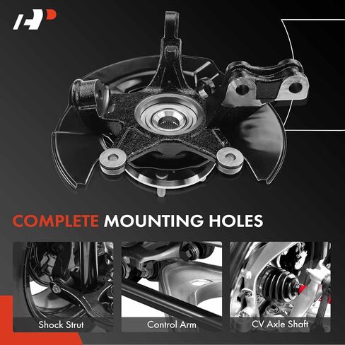 A-Premium Front Steering Knuckle & Wheel Bearing Hub Assembly Compatible with Honda Pilot 2003-2004 V6 3.5L, Right Passenger Side, Replace # 51211S3VA01, 45255S9VA00, 44600S0XA00 in Saudi Arabia