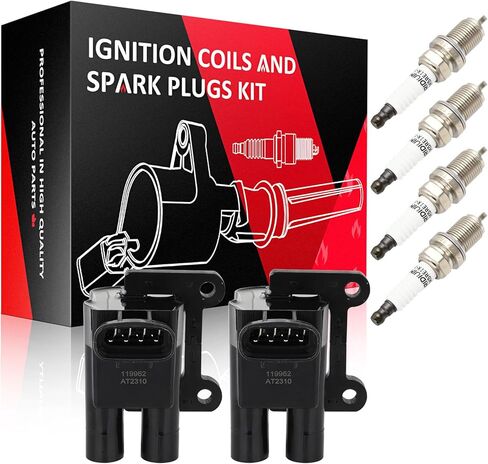 SCITOO Ignition Coil Coils Pack fits for Jeep Grand for Cherokee 5.2L/4.0L 1993-1997 for Dodge for Ram 3500 Van 5.9L 1997 for Dodge B1500 5.2L/3.9L 1995-1997 UF97 C506 5C1087 1 PCS in Kuwait