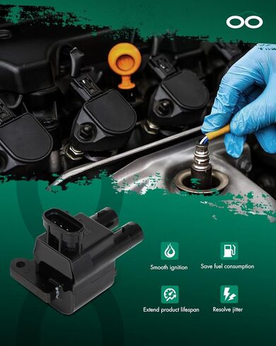 SCITOO Ignition Coil Coils Pack fits for Jeep Grand for Cherokee 5.2L/4.0L 1993-1997 for Dodge for Ram 3500 Van 5.9L 1997 for Dodge B1500 5.2L/3.9L 1995-1997 UF97 C506 5C1087 1 PCS in Kuwait