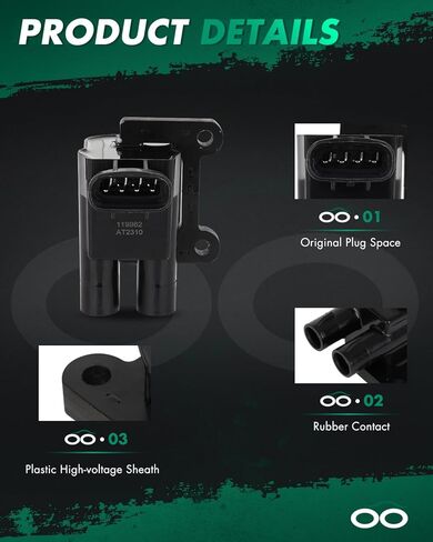 SCITOO Ignition Coil Coils Pack fits for Jeep Grand for Cherokee 5.2L/4.0L 1993-1997 for Dodge for Ram 3500 Van 5.9L 1997 for Dodge B1500 5.2L/3.9L 1995-1997 UF97 C506 5C1087 1 PCS in Kuwait