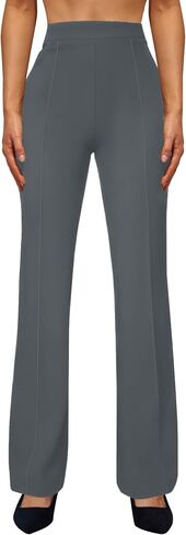 Womens High Waist Dress Work Pants Stretchy Casual Business Office Slacks Bootcut Flare Trousers in Saudi Arabia