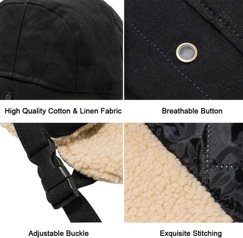 Peicees Vintage Aviator Hat and Goggles Costume Accessories Fur Ear Flaps Trooper Trapper Pilot Cap for Men Women in Saudi Arabia