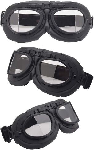 Peicees Vintage Aviator Hat and Goggles Costume Accessories Fur Ear Flaps Trooper Trapper Pilot Cap for Men Women in Saudi Arabia
